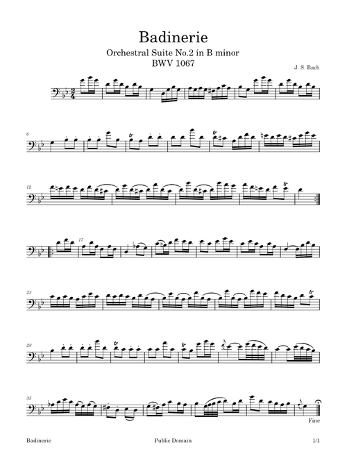 Badinerie – Johann Sebastian Bach Badinerie for flute by JS Bach