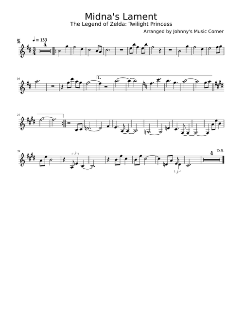 Midna's Lament // Bb Clarinet // The Legend of Zelda: Twilight Princess