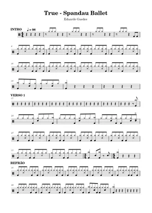 True- Spandau Ballet Sheet music for Piano, Vocals True- Spandau Ballet Sheet music for Piano, Vocals