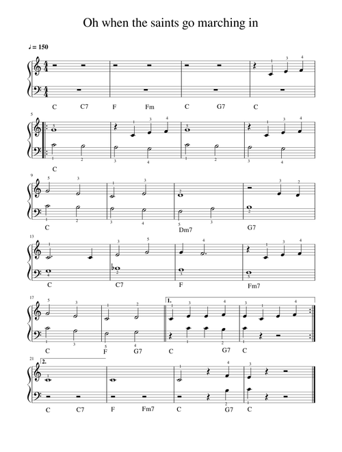 Oh when the saints go marching in