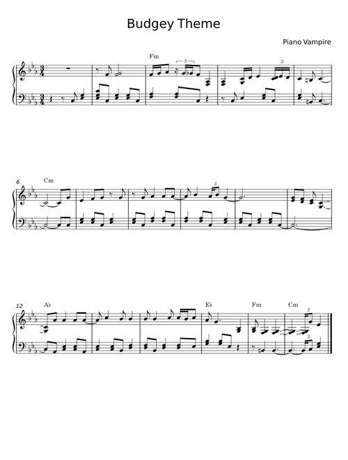 Budgey - Piano Vampire