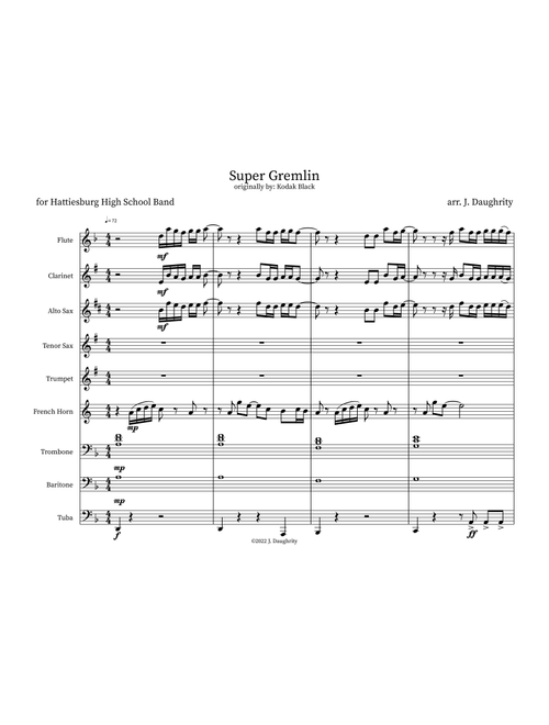 Super Gremlin (Arr. J. Daughrity) - Maik Timmermann, Jacob Atl Jacob Canady, Bill K Kapri (Marching Band)
