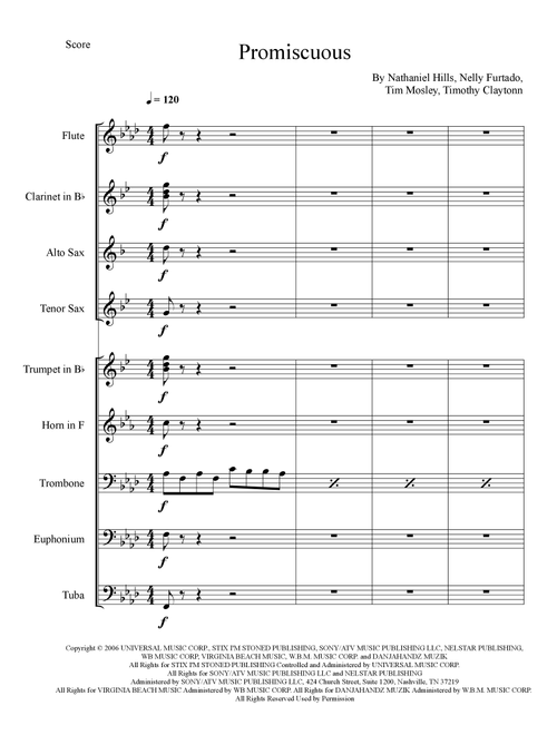 Promiscuous (Arr. kapellmeister74) - Nelly Furtado (Marching Band)