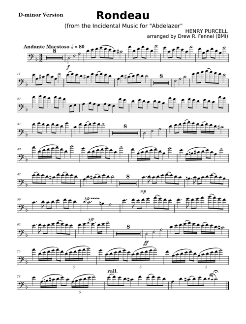 Rondeau from Abdelazer – Henry Purcell Euphonium Solo