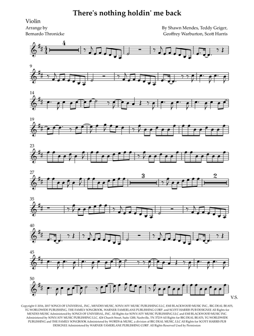 There's Nothing Holdin' Me Back (Arr. Bernardo Thronicke) - Shawn Mendes (Violin Solo)