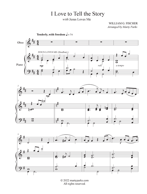 I Love to Tell the Story (Oboe-Piano) (Arr. Marty Parks) - William G. Fischer (Oboe and Piano)