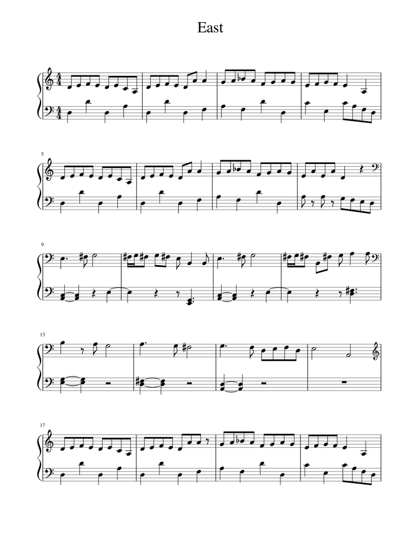 Score#1 Sheet Music for Piano (Solo) easy | MuseScore.com