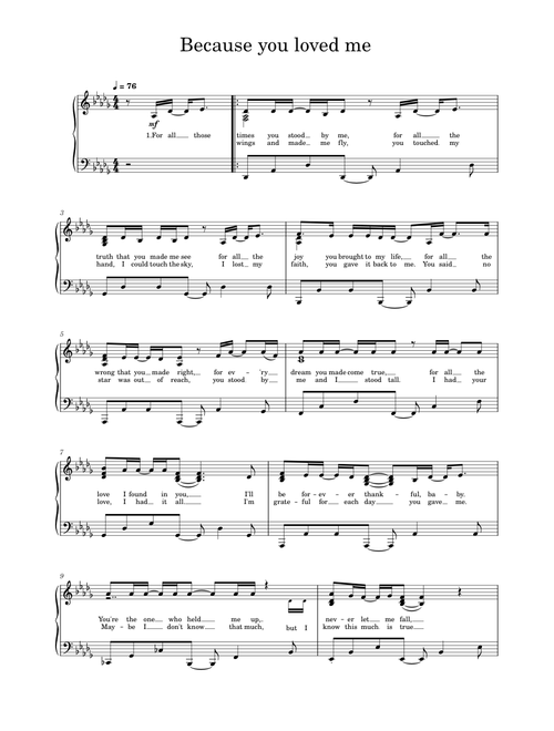 Because you loved me – Celine Dion