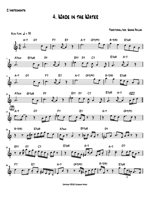 Wade In The Water - C Instruments (Arr. Shane Philen) - Traditional (Small Ensemble)