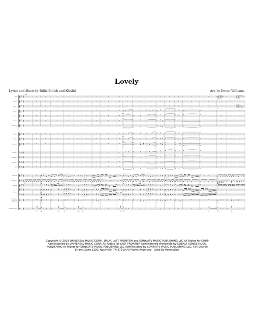 Lovely - Billie Eilish feat. Khalid/ arr. by Devon Williams