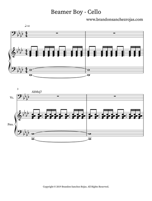 Beamer Boy - Cello - BSR (Piano Solo)