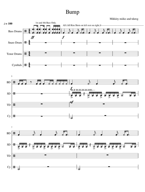 Bump (Drumline Cadence)