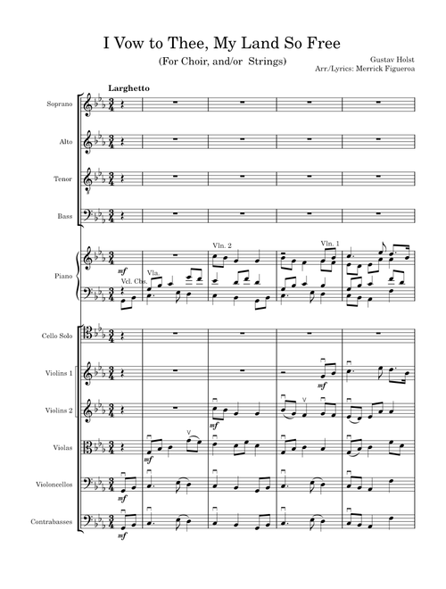 I vow to thee, my country, H.148 – Gustav Holst