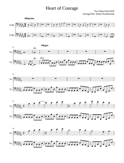 Heart of Courage Cello Duet