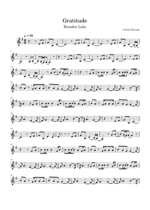 Gratitude – Brandon Lake Graditude2 Sheet Music for