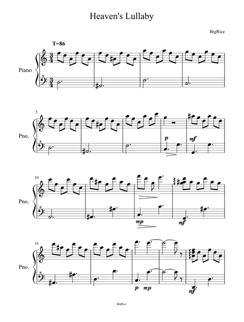 Heaven's Lullaby (unfinished)