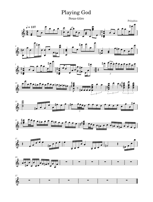 Playing God - Violin - Work In Progress