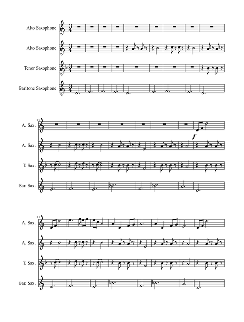 Song of Storms Sax Quartet