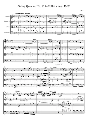String Quartet No.16 in E-flat major, K428/421b – Wolfgang Amadeus String Quartet No.16 in E-flat major, K428/421b – Wolfgang Amadeus