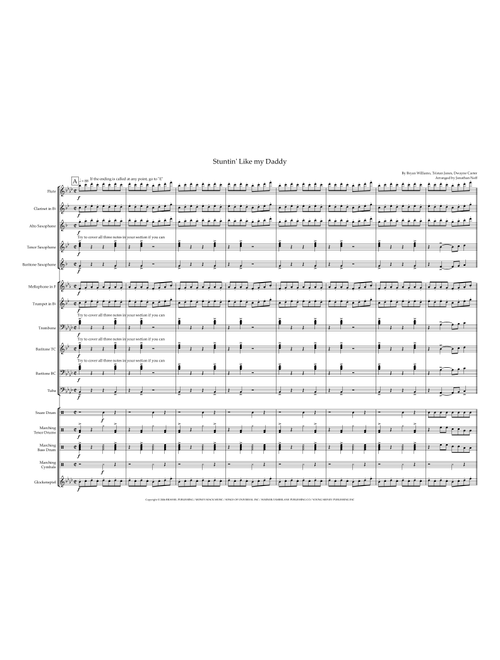 Stuntin' Like My Daddy (Arr. Jonathan Neff) - Birdman (Marching Band)