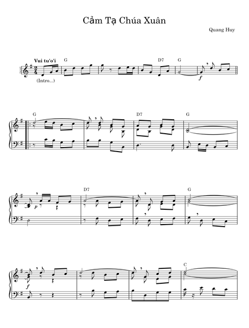 Cảm Tạ Chúa Xuân - Quang Huy