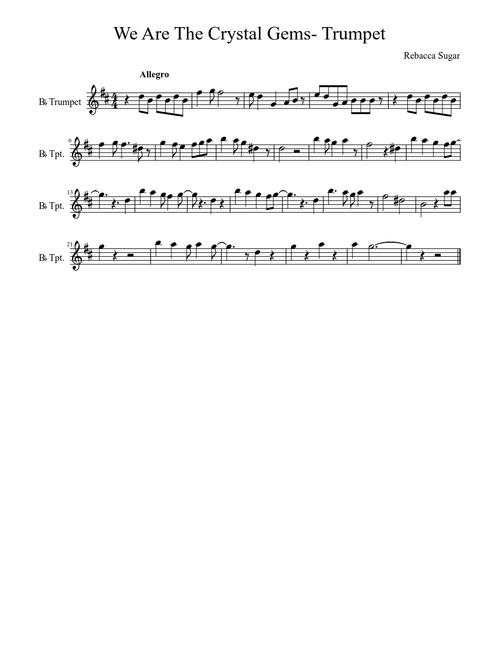 We Are The Crystal Gems- Trumpet