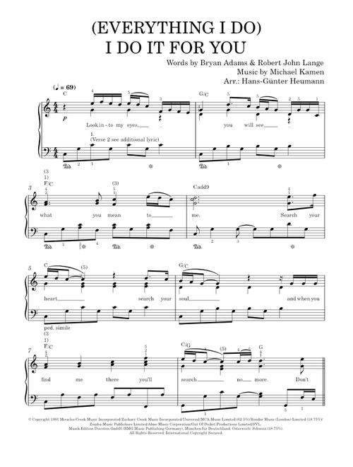 (Everything I Do) I Do It for You - Bryan Adams (Easy Piano)