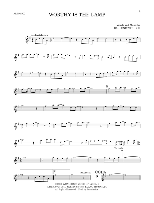 Worthy Is The Lamb - Hillsong Worship (Alto Sax Solo)