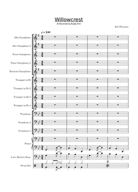 ビッグバンド楽譜「WILLOWCREST」BOB FLORENCE Free Willowcrest by Bob Florence sheet music | Download PDF