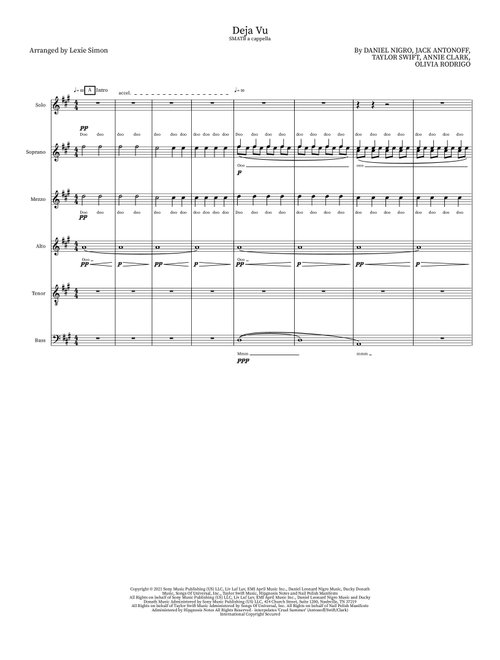 Deja Vu (Arr. Lexie Simon) - Olivia Rodrigo (Choral)