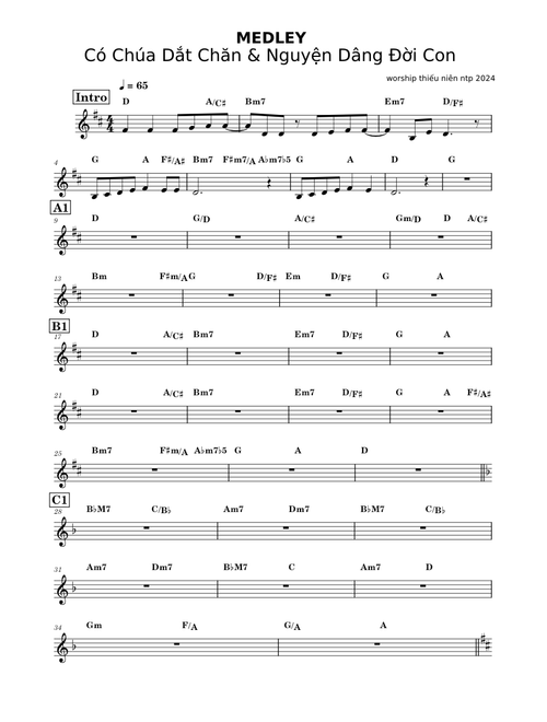 MEDLEY CÓ CHÚA DẮT CHĂN & NGUYỆN DÂNG ĐỜI CON – t.m.hung