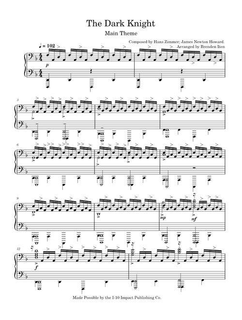 The Dark Knight Main Theme – Hans Zimmer
