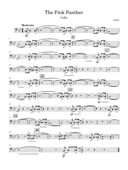 The Pink Panther Theme - Henry Mancini