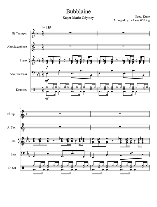 Bubblaine Jazz Arrangement