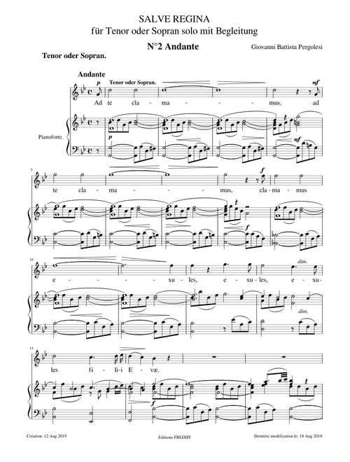 G.B. Pergolesi - Salve Regina en ut mineur - 2. Andante