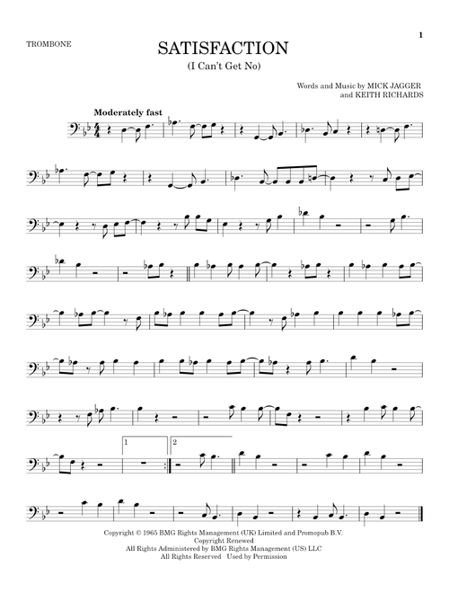 (I Can't Get No) Satisfaction - The Rolling Stones (Trombone Solo)