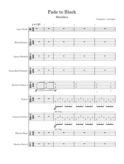Fade to black – Metallica