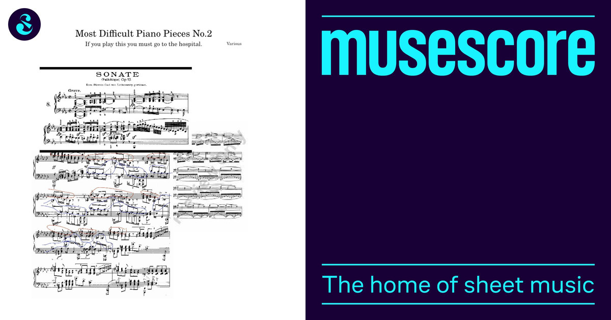 Most Difficult Piano Pieces No.2 Sheet Music for Piano (Solo