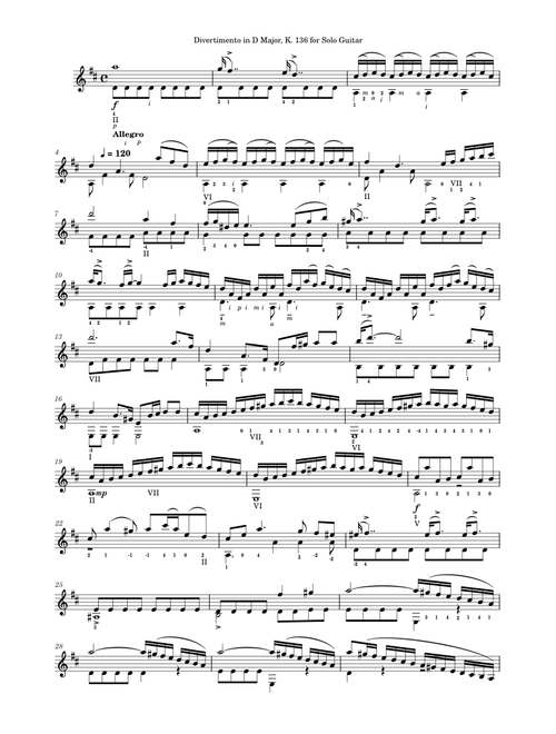 Divertimento in D major, K.136/125a – Wolfgang Amadeus Mozart