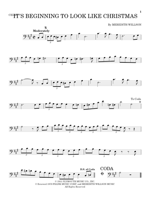 It's Beginning To Look Like Christmas - Meredith Willson (Cello Solo)