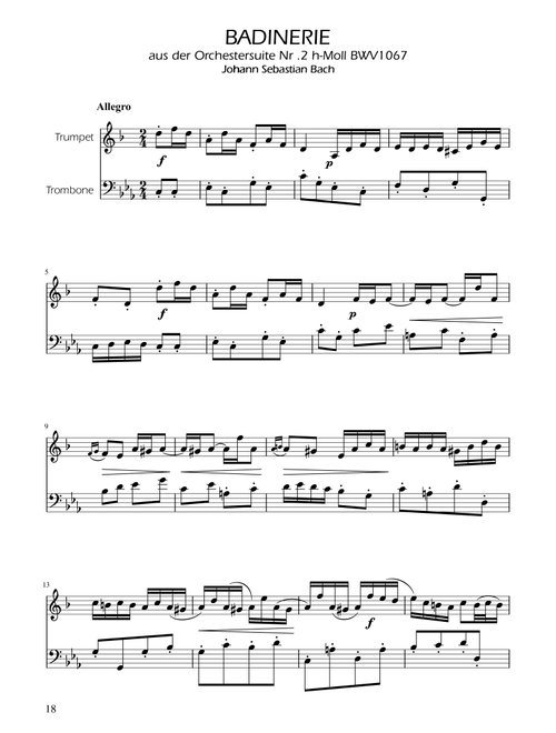 Badinerie - J.S Bach - BWV 1067 - Trumpet and Trombone Duet (Arr. Ygor Nunes) - Johann Sebastian Bach (Instrumental Duet)