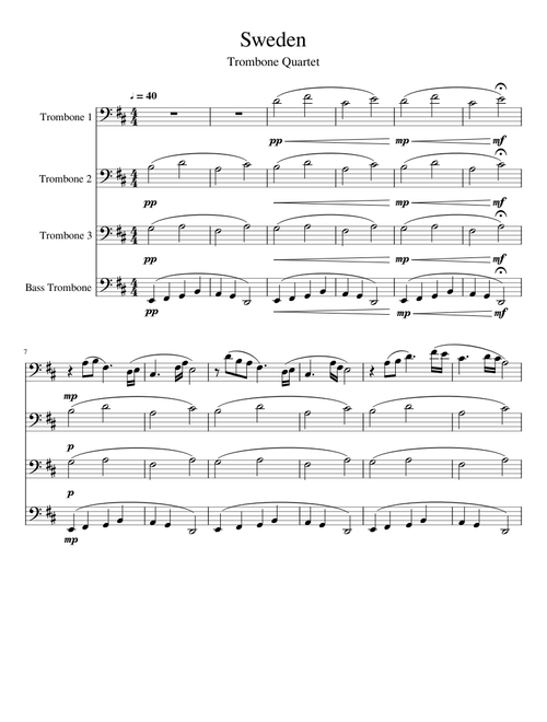 Minecraft: Sweden - Trombone Quartet