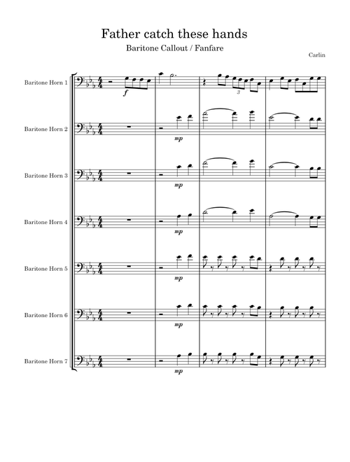 Father Stretch My Hands - Baritone Fanfare