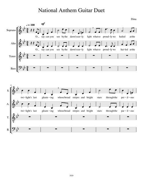 National Anthem Guitar Duet