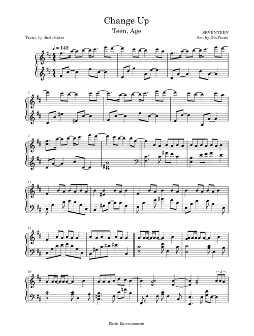 SEVENTEEN sheet music by dustofstarz | Play, print, and