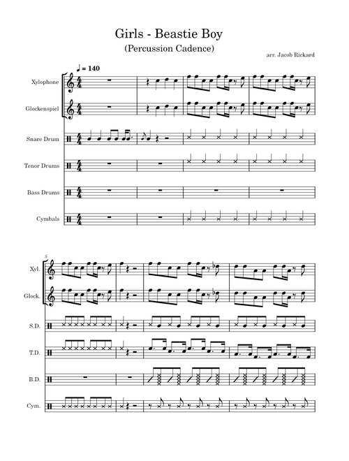 Girls – Beastie Boys (Percussion Cadence)