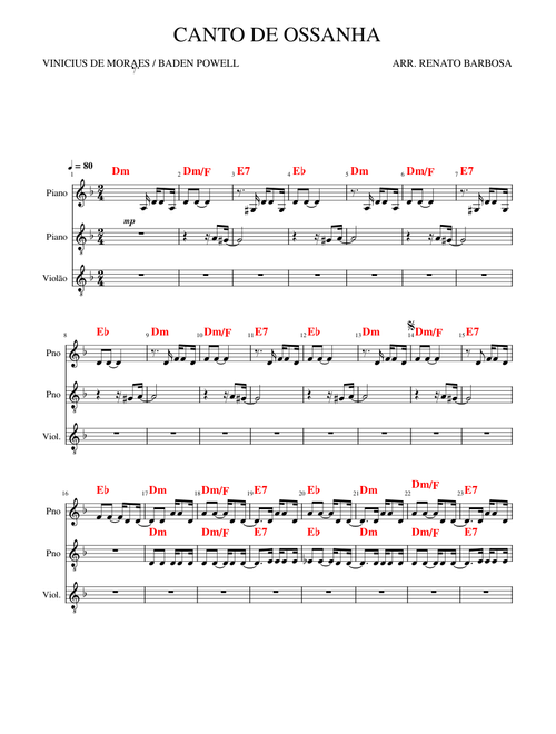CANTO DE OSSANHA