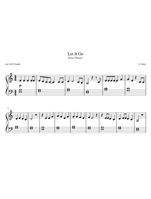 Let It Go Beginner Version