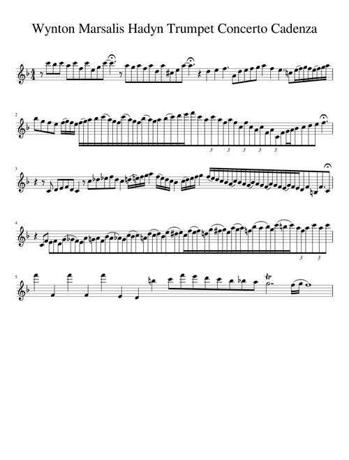 Wynton Marsalis Hadyn Trumpet Concerto Cadenza
