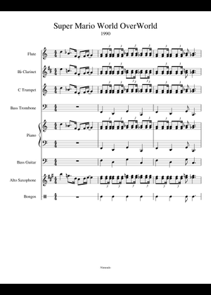 Super Mario Bros. Theme for Clarinet Sheet Music for Clarinet in b-flat ...